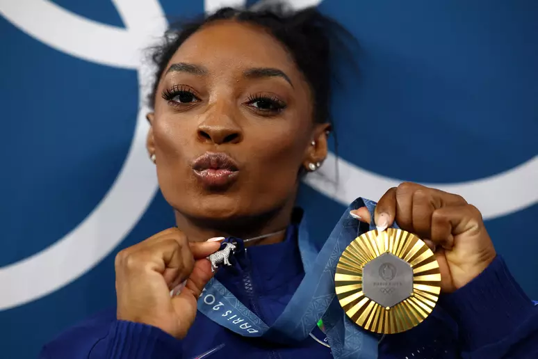 Simone Biles Ouro nas Olimpiadas de Paris