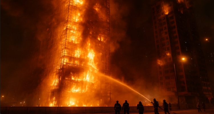 Incêndio em Hong Kong: Chamas Devoram Complexo Residencial em Tai Po