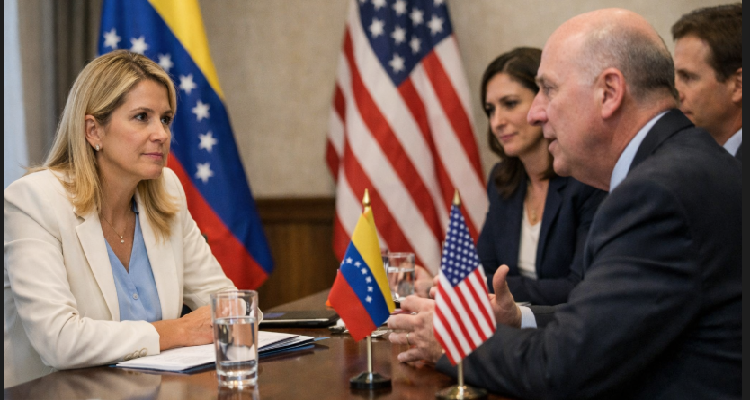 Presidente interina da Venezuela defende trabalhar junto com os EUA