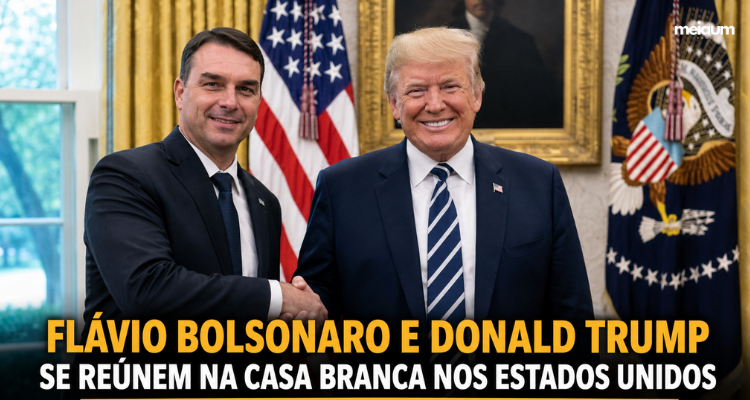 Flávio Bolsonaro e Donald Trump se reúnem na Casa Branca e fortalecem articulação internacional para 2026