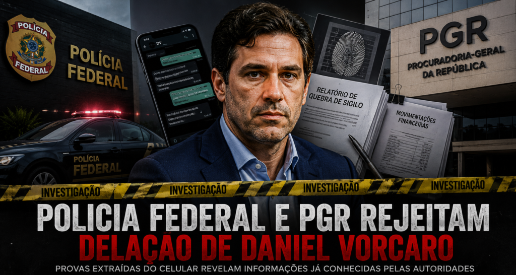 Polícia Federal e PGR rejeitam proposta inicial de delação de Daniel Vorcaro após análise de provas