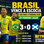 BRASIL VENCE A ESCÓCIA, GARANTE A LIDERANÇA DO GRUPO E CELEBRA A ESTREIA DE NEYMAR NA COPA DO MUNDO 2026