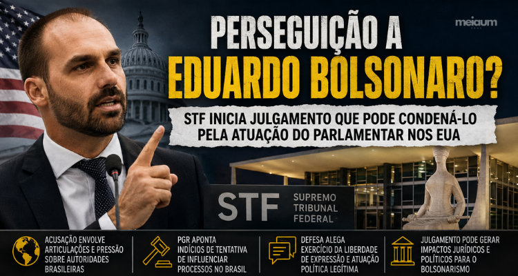 PERSEGUIÇÃO A EDUARDO BOLSONARO? STF INICIA JULGAMENTO SOBRE ATUAÇÃO DO PARLAMENTAR NOS EUA E CASO GANHA REPERCUSSÃO NACIONAL
