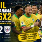 BRASIL VENCE O PANAMÁ POR 6 A 2 E SE DESPEDE DA TORCIDA RUMO À COPA DO MUNDO DE 2026