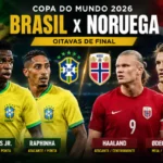 Brasil encara a Noruega nas oitavas de final da Copa do Mundo de 2026 e busca vaga entre os oito melhores