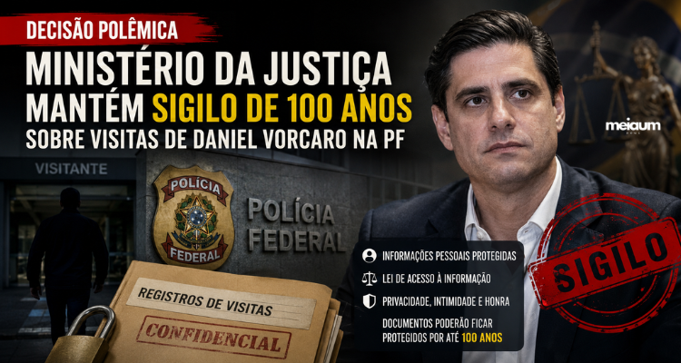Ministério da Justiça mantém sigilo sobre registros de visitas de Daniel Vorcaro na Polícia Federal