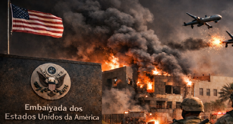 A Embaixada dos EUA em Riad foi atingida por drones uma escalada