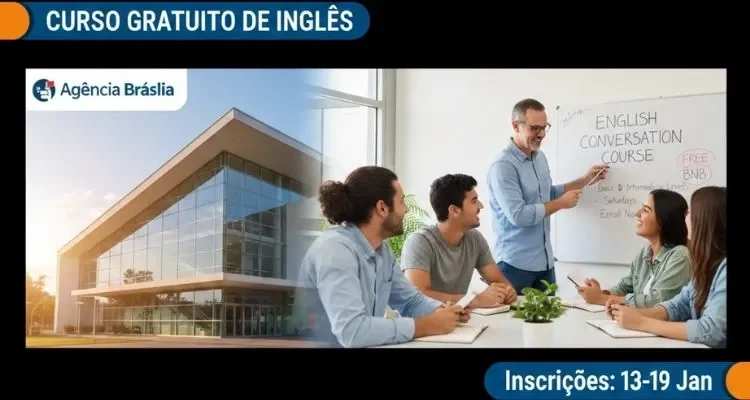 curso gratuito de inglês em Brasília