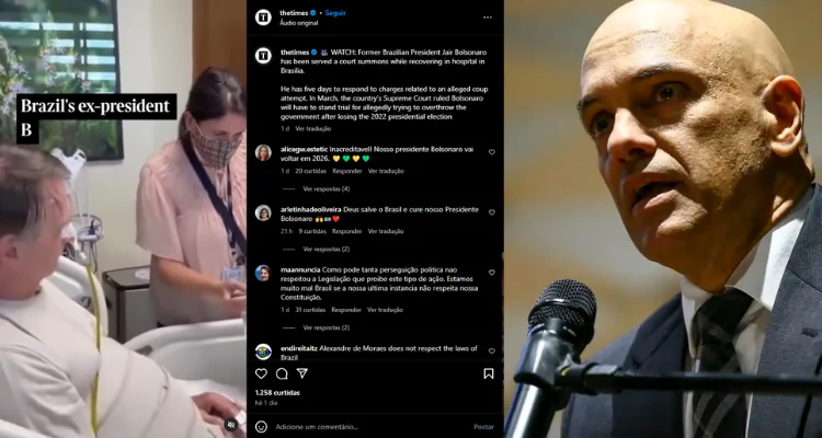 The Times repudia intimação de STF ao ex-presidente Bolsonaro na UTI