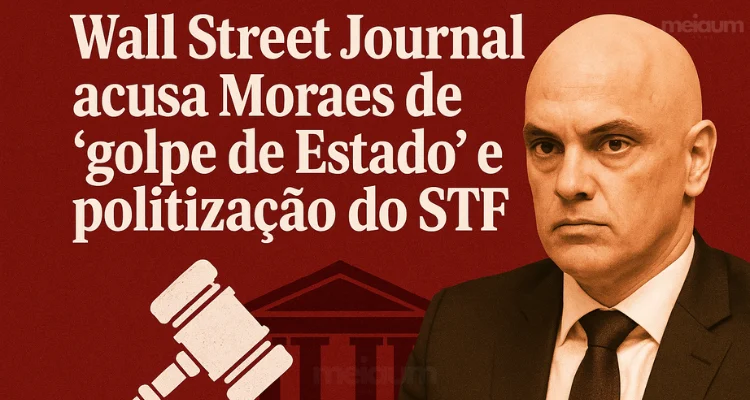 Wall Street Journal acusa Moraes de “golpe de Estado” e politização do Supremo Tribunal Federal