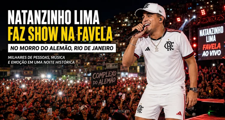Natanzinho Lima faz show histórico no Complexo do Alemão e reúne multidão em gravação de novo audiovisual