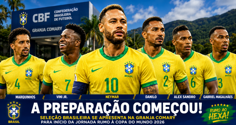 Seleção Brasileira se apresenta na Granja Comary para início da preparação visando a Copa do Mundo de 2026