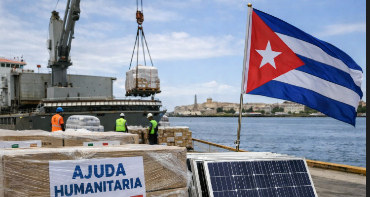 Crise em Cuba se agrava navios com alimentos, remédios e painéis solares chegam à ilha