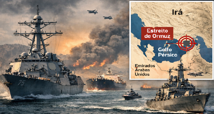 Trump Anuncia Bloqueio Naval no Estreito de Ormuz Petróleo Dispara e Brasil Sente o Impacto