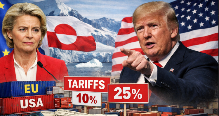 União Europeia ameaça retaliar Trump com tarifas de R$ 580 bilhões após crise da Groenlândia